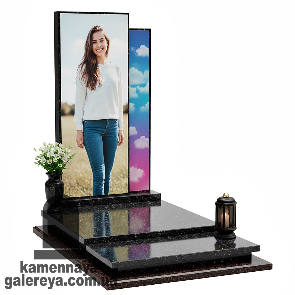 Пам'ятник на могилу з кольоровим фото КП-46