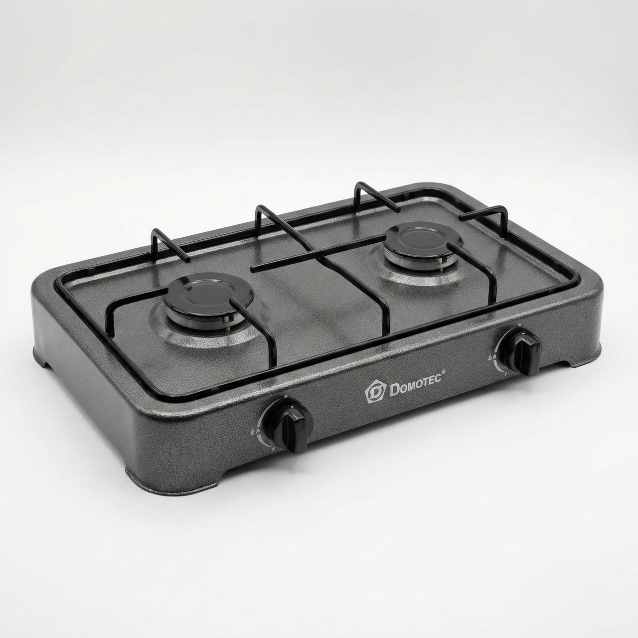 Газова плита настільна Domotec MS-6662 на 2 конфорки. Економний таганок для дачі під балон, фото 1