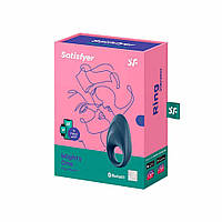 Эрекционное кольцо с вибрацией Satisfyer Mighty One, 9 см (синий)
