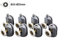 Ролики для душевых кабин, гидромассажных боксов A-43A+B комплект 8шт.