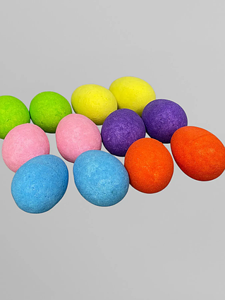 Великодні яйця для декору різнокольорові, 4*6 см, 12 шт