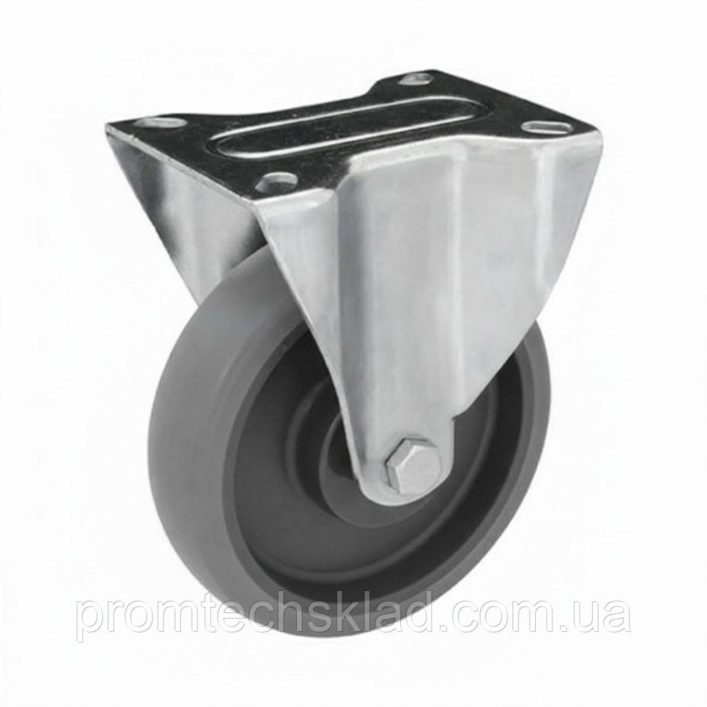 Колесо 160 мм з термопластичної гуми у неповоротному кронштейні з майданчиком