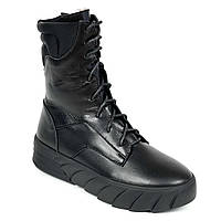 Підліткові зимові черевики Sergio Billini 113 з натуральної шкіри на хутрі, високі, чорні, на шнурівці розмір 32