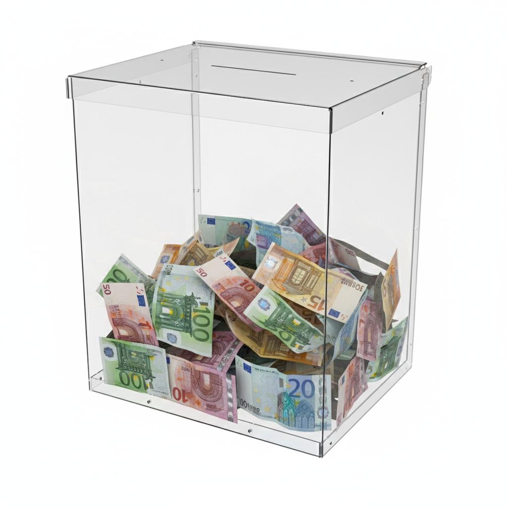 Скринька EKOSTAR без замка для пожертв та збору грошей 250x200x300. Об'єм 15 літрів, фото 1