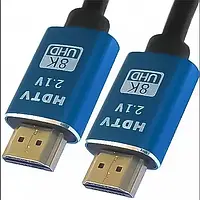 Кабель HDMI-HDMI 1м. Vers.-2,1 в коробці