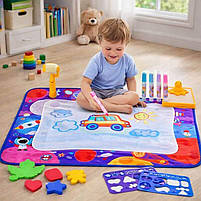 Водяний килимок для малювання BY2021-81 100×71 см — малювання водою, 6 маркерів, трафарети, фото 3
