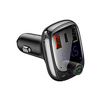 АЗП з FM-модулятором Baseus T Shaped S-13 Car Bluetooth MP3 Player (PPS Fast Charger Edition) Black