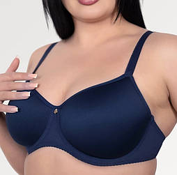 Бюстгальтер спейсер формована чашка на тонкому поролоні з кісточками синій