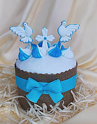 Прикраси на паску "Хрестик з голубами"