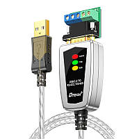 Кабель-адаптер перетворювач інтерфейсів на чіпі FTDI з індикацією USB в RS485 RS422