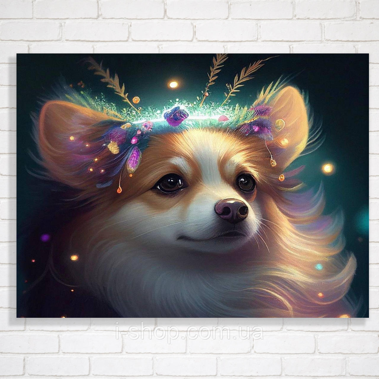 Алмазна мозаїка для дівчаток з рамкою набір Чарівна корона 30x40 см у коробці для творчості та подарунка, фото 1