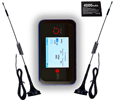 4G LTE WiFi роутер Olax MT60 Cat.7 до 300 МБ/сек. + 2 антени автомагніт (4000mAh) (KS,VD, Life)