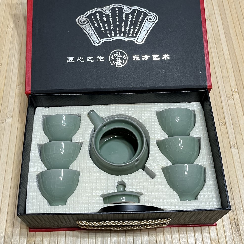 Набір посуду на 6 осіб для чаювання колотий лід, фото 1