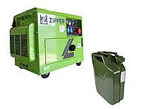 Дизельний генератор Zipper ZI-STE7500DSH + металева каністра 20 л