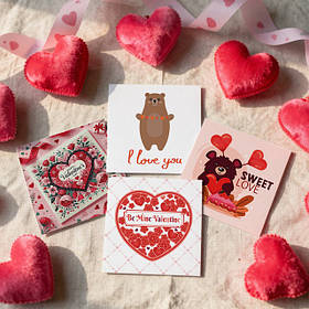 Листівка на День закоханих (День Святого Валентина) (100х100мм.)