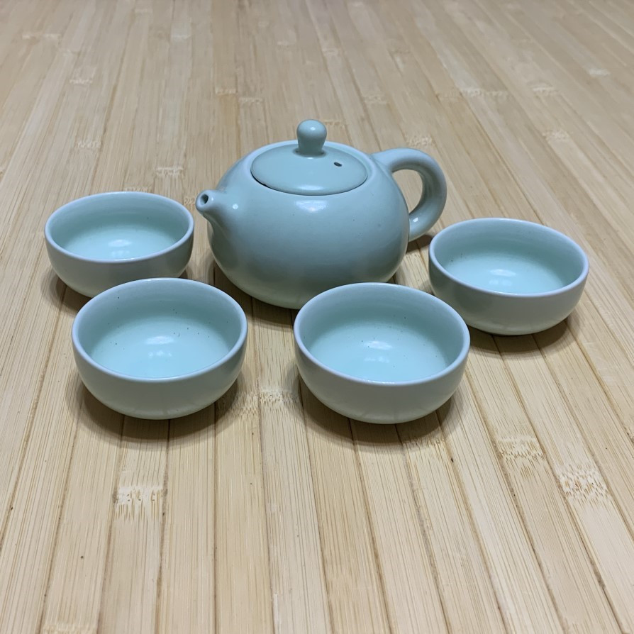 Набір посуду для чаювання світло-бірюзовий на 4 особи, фото 1