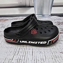 Кроки сабо підліткові Dago Style чорні для хлопчика 5661