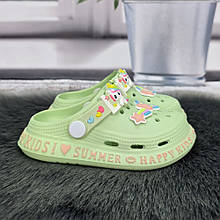 Крокси сабо дитячі для дівчинки м'ятні пінка Gipanis 1715_2