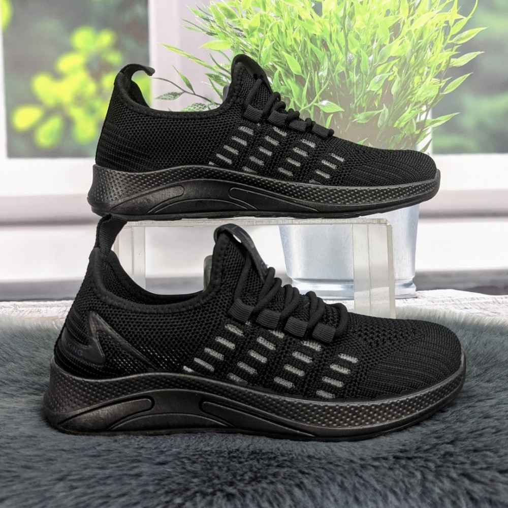 Кросівки жіночі GIPANIS чорні текстильні 4837, фото 1