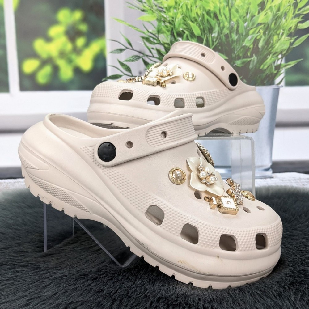 Кроки жіночі Progress бежеві з джибітсами на платформі 4868, фото 1