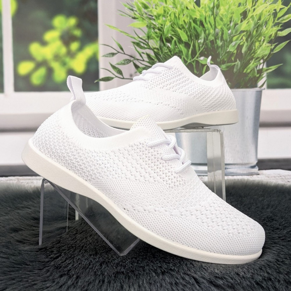 Мокасини жіночі на шнурках Gipanis білі літні текстильні 4943, фото 1