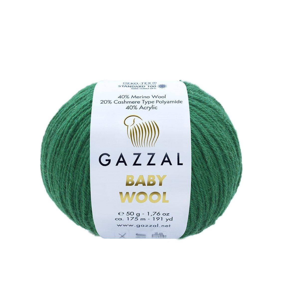 

Gazzal Baby Wool № 814 зеленый, Зелёный