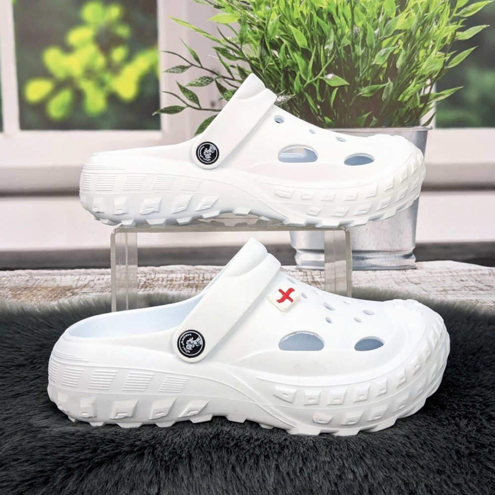 Сабо крокси жіночі на об'ємній підошві Jose Amorales білі 4980