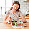 Ланчбокс 1,2л з роздільником та кришкою прямокутний харчовий контейнер Fresh / Контейнер для їжі / Герметичний бокс, фото 2