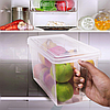 Контейнер для зберігання з кришкою та ручкою, 30.5х15х15 см / Герметичний контейнер / Ємність для зберігання на кухні, фото 5