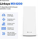 Роутер Linksys Velop MX4200 Mesh Wi-Fi 6 (Tri-Band, 802.11ax) — до 4 Гбіт/с, покриття до 250 м², до 40+ пристроїв, білий. Уцінка, фото 2