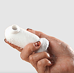 Вібратор для клітора вакуумний вуманайзер міні вібратор, кліторальний стимулятор Bird. Білий, фото 3