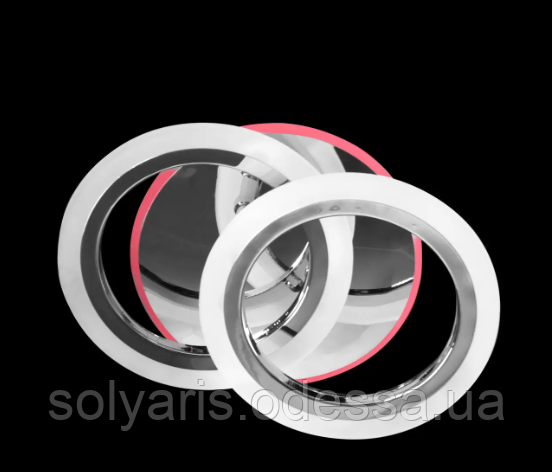 Світлодіодна люстра 27см з RGB-підсвіткою на пульті керування на 32+23 Вт, фото 1