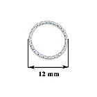 Набір 10 шт Конектори 12 мм, Кільця Рифлені, Метал Срібного Кольору, Фурнітура для Біжутерії., фото 2