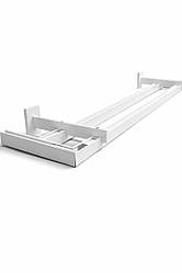 Карниз для штор подвійний настінний з кутами Арін Квадро Білий