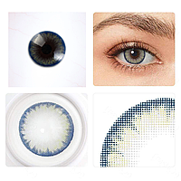 Сірі Лінзи Мун Глоу | Кольорові лінзи для краси ( Нульовки ) | Натуральні-Природні | Для світлих - чорних очей