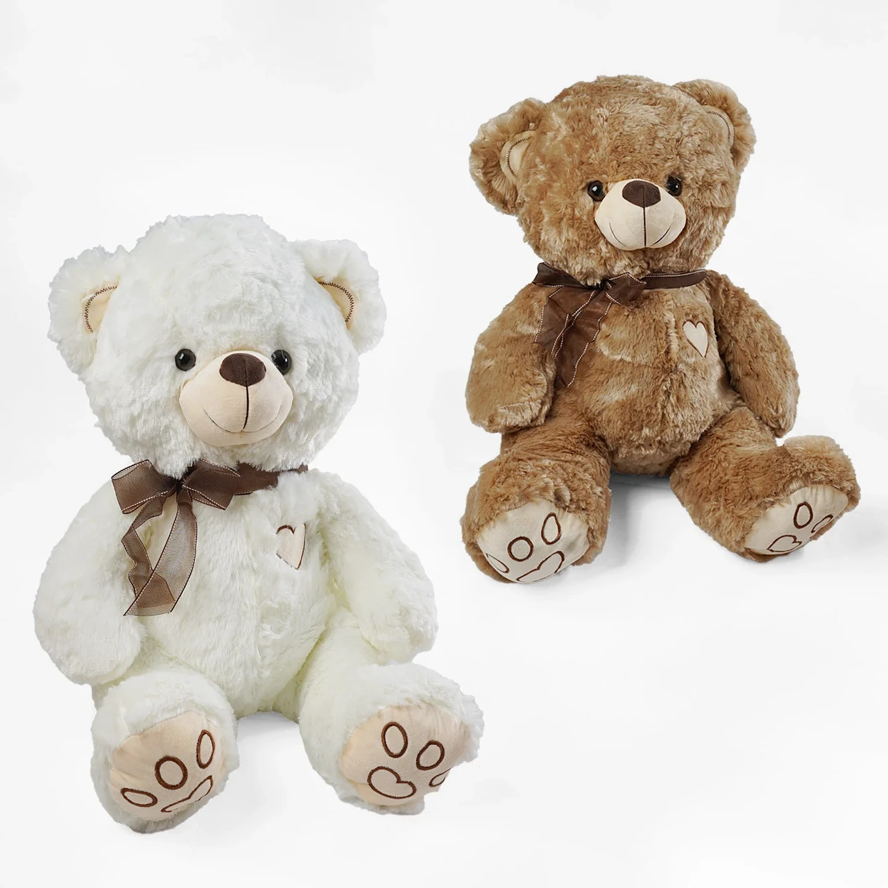 М`яка іграшка M 18112 Ведмедик, 2 кольори, висота 47 см, сидяча, пластикові очі, фото 1