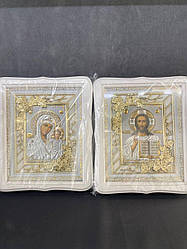 Весільні ікони для вінчання Пресвятої Богородиці та Ісуса Христа 25х30 см Класичні весільні ікони