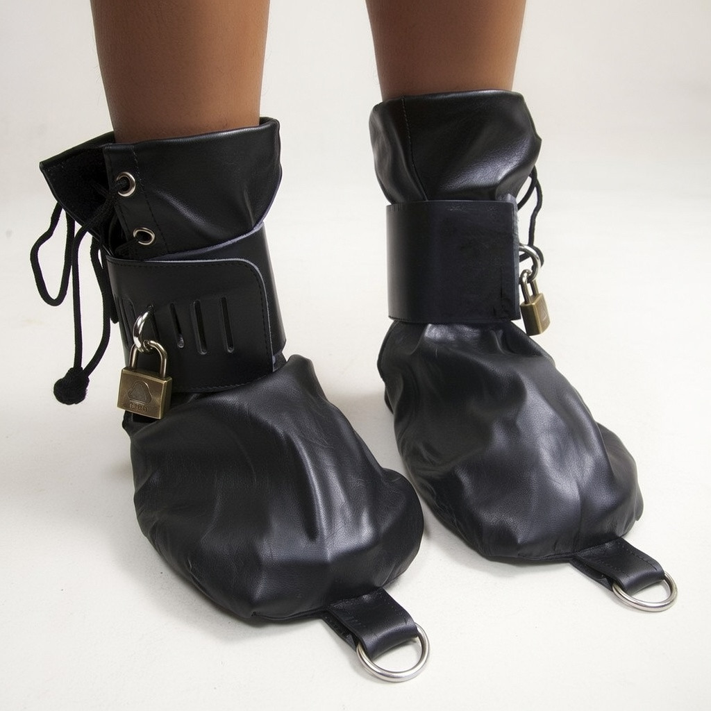 Фіксатор для стоп з регульованими ременями та металевими кільцями, фото 1