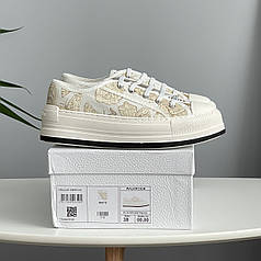 Dior B23 White Grey Platform Gold Batterfly 📦 36