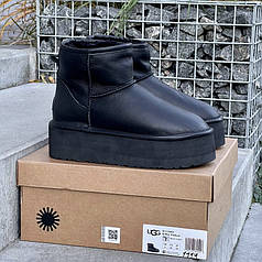 Ugg Mini Platform Black Leather 39