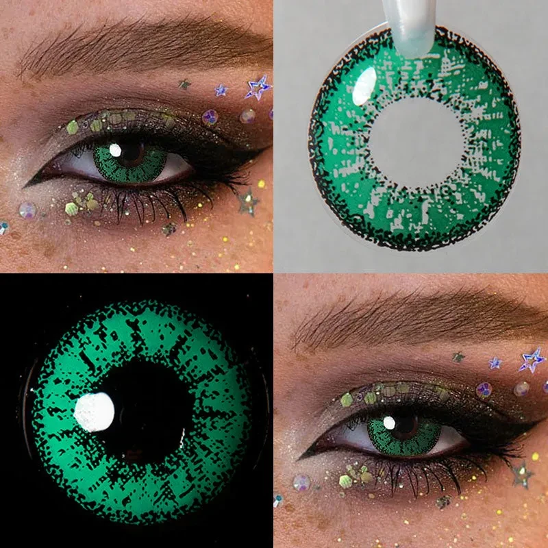 Зелені Контактні Лінзи від ELITE Lens® | Кольорові лінзи для краси ( Нульовки ) | Натуральні | на 6міс., фото 1