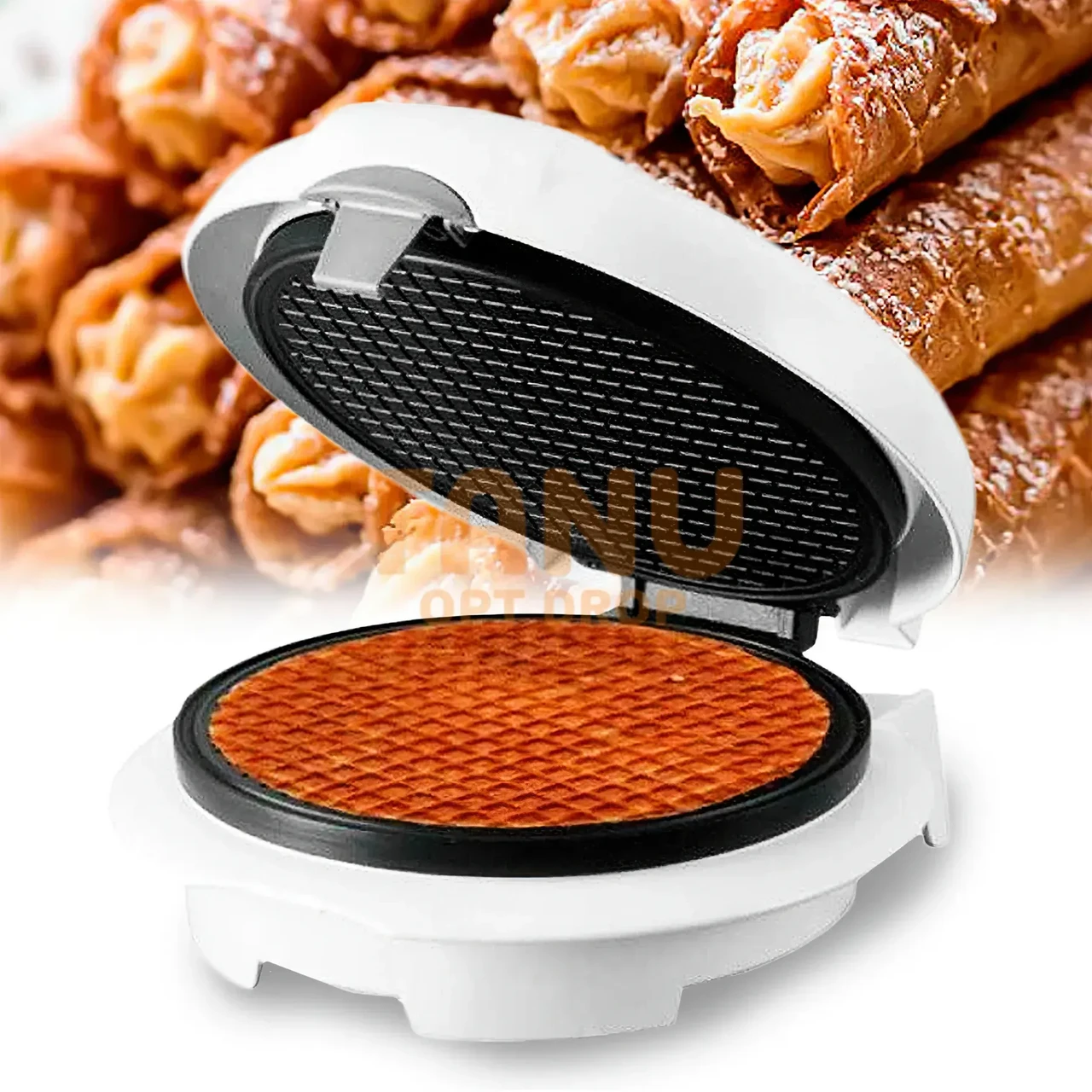 Вафельниця Maestro MR-716 для тонких, хрустких вафель, фото 1