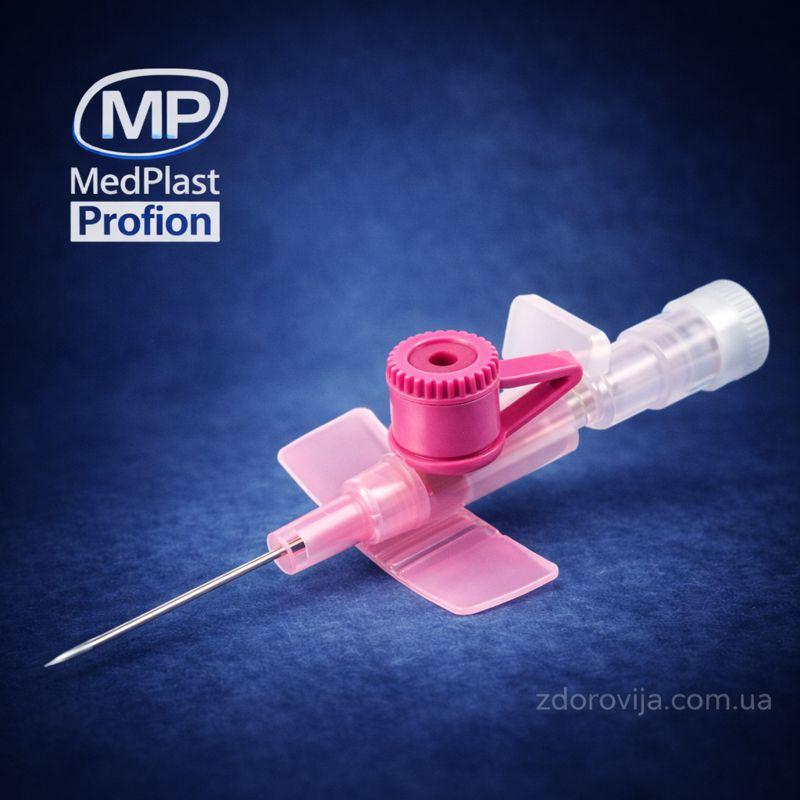 Катетер внутрішньовенний MedPlast Proflon 20G, з портом і крильцями