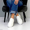 Модні прошити білі кеди на платформі натуральна шкіра в асортименті, фото 4
