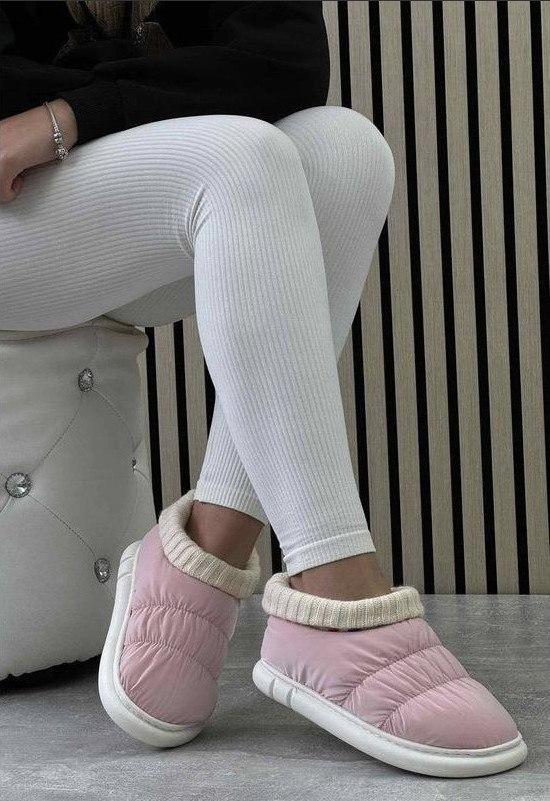 Дутики РОЗОВНІ високі з НІКОСТОМ  на білій підошві жіночі без застібки непромокальні зимові