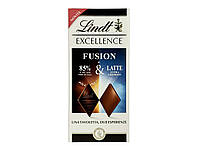 Шоколад чорний і молочний Lindt 85% какао із сіллю e Excellence Fusion di 85% Cacao Fior di Sale & Latte Extra Cremoso, 100 г