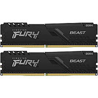 DDR4-2666 32Gb (Kit 2x16) оперативна пам'ять PC4-21300 Kingston Fury Beast Black KF426C16BBK2/32