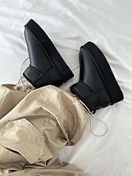 ULTRA MINI PLATFORM BLACK LEATHER+ 💚 38