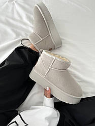 ULTRA MINI PLATFORM MILK SUEDE 💗• 40