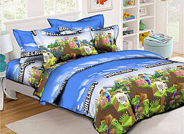 Підлітковий комплект постільної білизни Сатін 150х220 №дс122